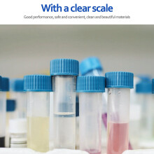 50Pcs 1.8ml Plastic Graduated 0.063oz Cryovial Test Tube Sample Pipe With Seal Cap