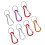 7 Pcs 5# Screw Lock  Multicolor Aluminum Carabiner Hook w Keyring 5