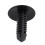 5mm x 5mm Hole Dia Black Plastic Rivets Fastener Push Clips 48 Pcs 7