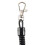 Lobster Clasp Black Spring Stretchy Coil Cord Strap Keychain Key Chain Rope 3