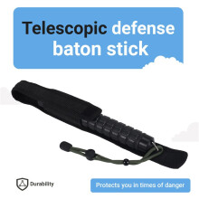 Einziehbarer Teleskop-Wandersicherheitsstab Selbstschutzstab Outdoor-Werkzeug 55 Cm