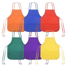 Pacco da 12 Colori Grembiuli per Bambini Grembiuli per Bambini Grembiuli per Bambini con 2 Tasche Capienti per Cucina e Aula (Spazzole Non Incluse)