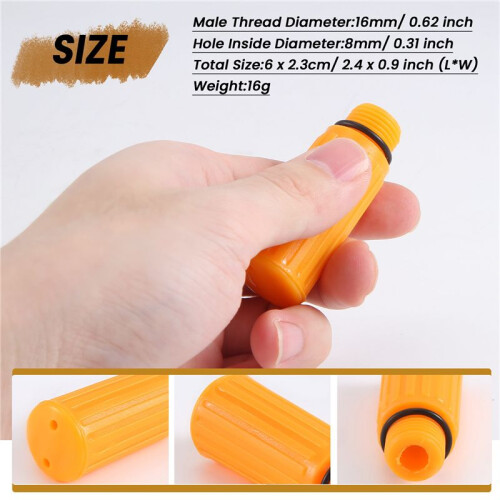 16Mm AußEngewinde Ø Kunststoff ÖLschraube für Luftkompressor Orange 2