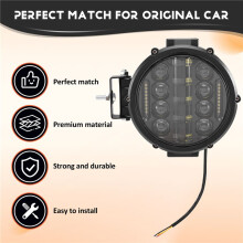 Luz de Trabalho LED Redonda, Feixe Combinado de Ponto de InundaçãO de 60 W Luz de CirculaçãO Diurna LED Fora de Estrada Luzes de ConduçãO para