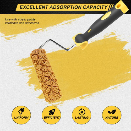 M60 Seaweed Sponge Roller Brush Imitation Seaweed Sponge Roller Pattern Liquid Wallpaper Paint Texture Tool 2