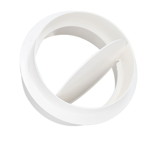 6in Backdraft Damper ABS Airflow Blocker for Ducts 1 Way Airflow Control
