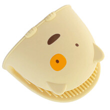 Cute Yellow Silicone Oven Mitts, Heat-Resistant, 10.3x8 cm