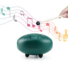 Campana a lingua in acciaio da 15 cm con 8 note – strumento percussivo portatile in rosa, blu, verde, nero, blu navy