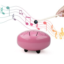 6 po tambour à langue en acier 8 notes - 15 cm rose/bleu