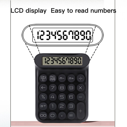 Mechanical Switch Calculator 24 Keys Black 600mAh 2