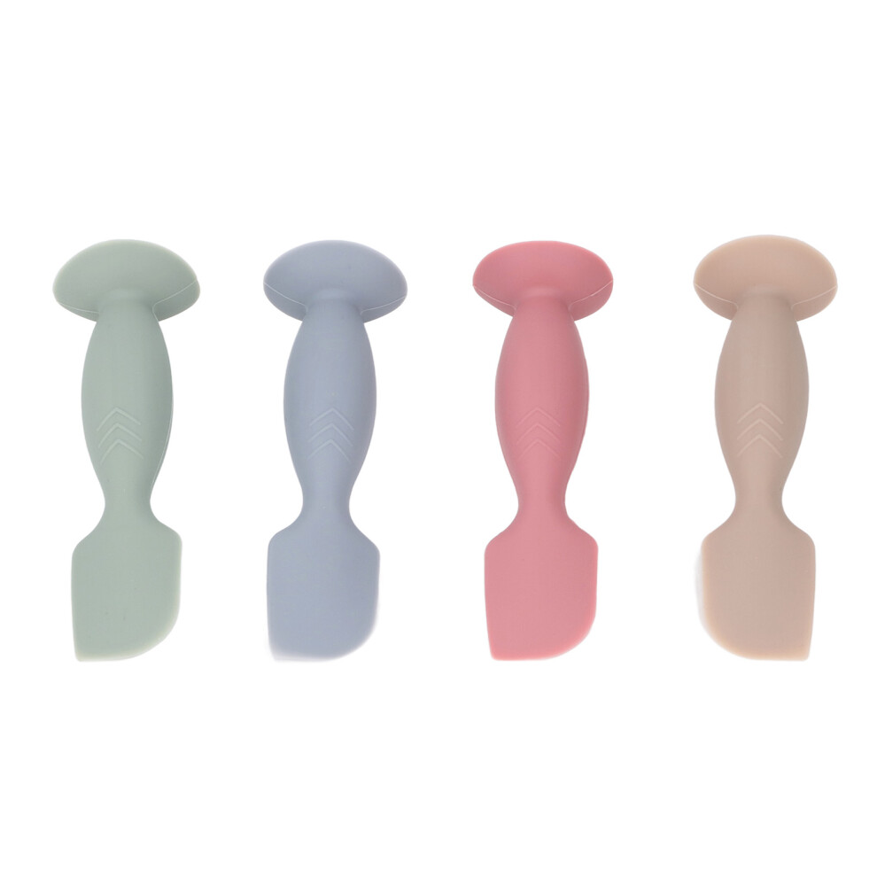 Cream 4Pcs Silicone Baby Diaper Spatula - 10.5Cm