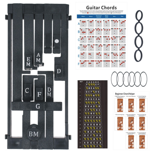 Guitar Trainer Chords Tool ABS 15x7.2x5cm Black 1