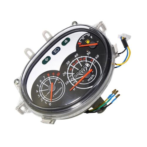 Motorcycle Digital Tachometer Speedometer with LCD Display, MultiFunction Dashboard Gauge