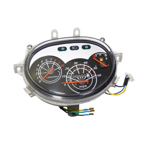 Motorcycle Digital Tachometer Speedometer with LCD Display, MultiFunction Dashboard Gauge 2