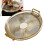 Round Handled Tray in Amber Gold 12