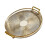 Round Handled Tray in Amber Gold 7