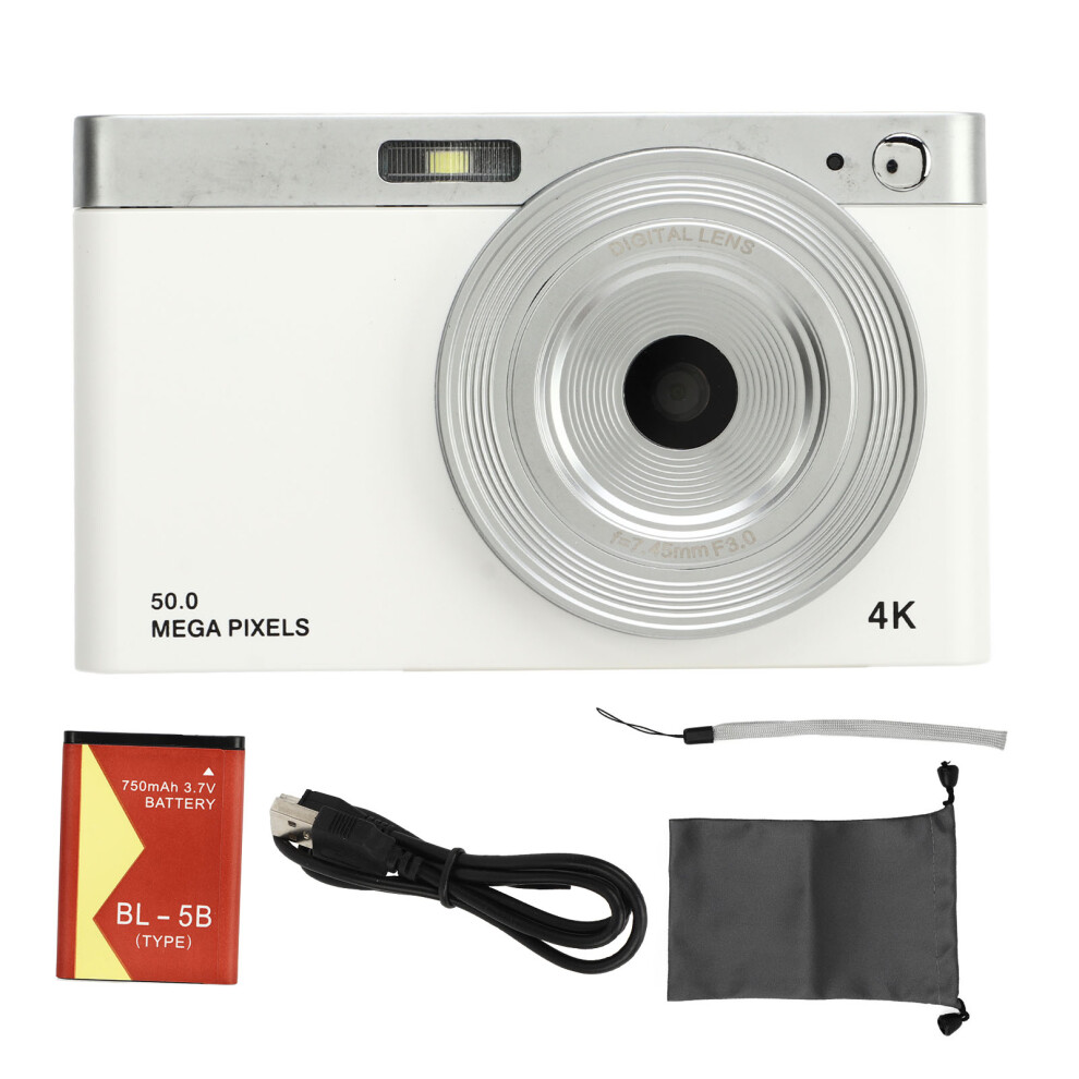Point And Shoot Digital Camera With4k Video Recording, Vlogging Camera With Continuous Shooting Creative Filters Anti Shake Pocket Sized For Teens 9357860549493