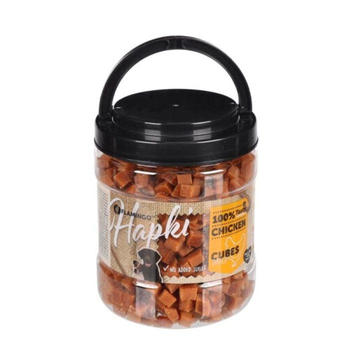 Galleta para perro en forma de cubo con pollo