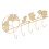Wall Coat Rack in Ginkgo Leaf Design, Iron, 46cm 3