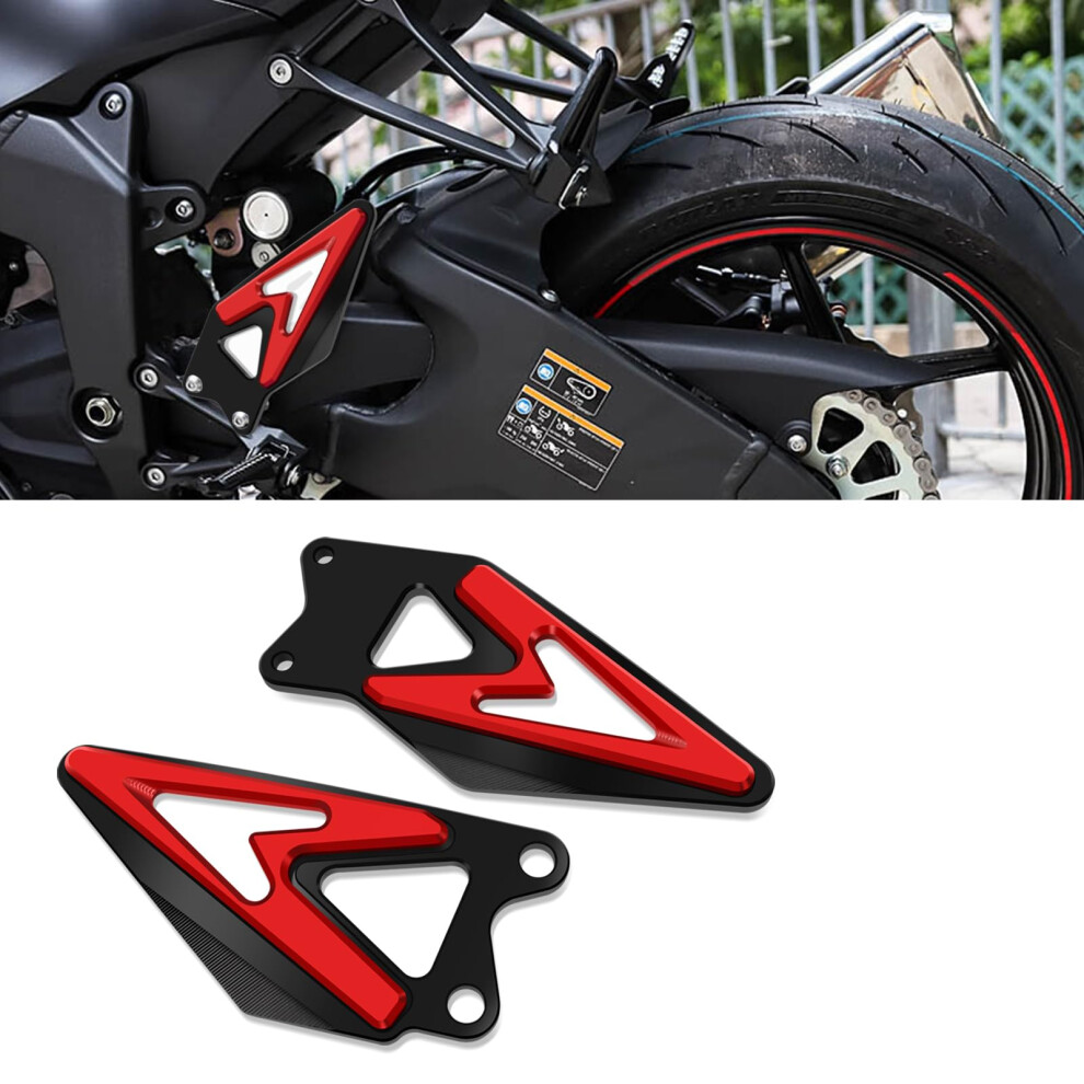 Foot Pegs With Heel Guard For Kawasaki Zx6r 20192025, Zx636 Motorcycle Footrest Green/Red 9169991206622