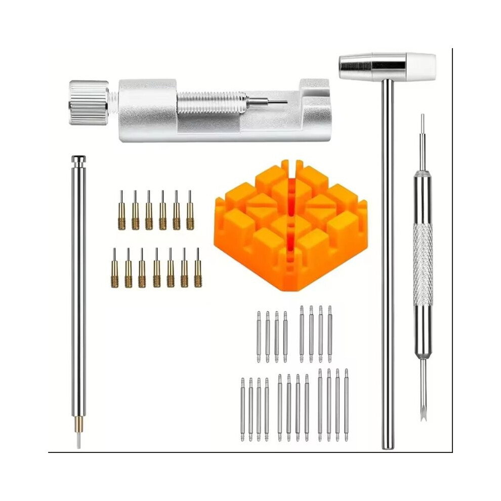 39 Pcs Watch Repair Tool Set Watch Link Band Slit Strap Bracelet Chain Pin Remover Adjuster Tool Kit For Professional 6133495304149