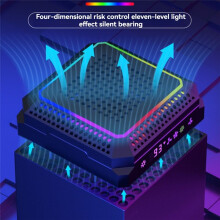 For Series X Cooling Fan with Automatic Fan Speed Adjustable By Temperature XSX RGB Cooling Low Noise