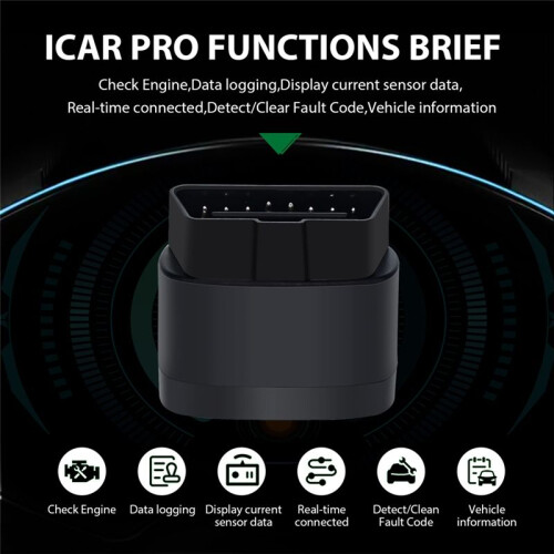 For V-Gate ICar Pro 2S OBD2 Scanner  5.2 Car Scan Tool and Code Reader for IOS & Android & Windows