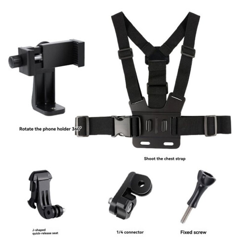 For  Osmo Phone All-in-One 5pcs Action Camera Kit  Strap Chest Straps Mount Adjustable 2