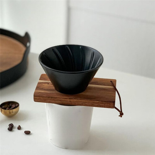 Pour over Coffee Filter  Funnel Cup Ceramic Pour over Coffee Dripper Coffee Maker Reusable Coffee Filter 1