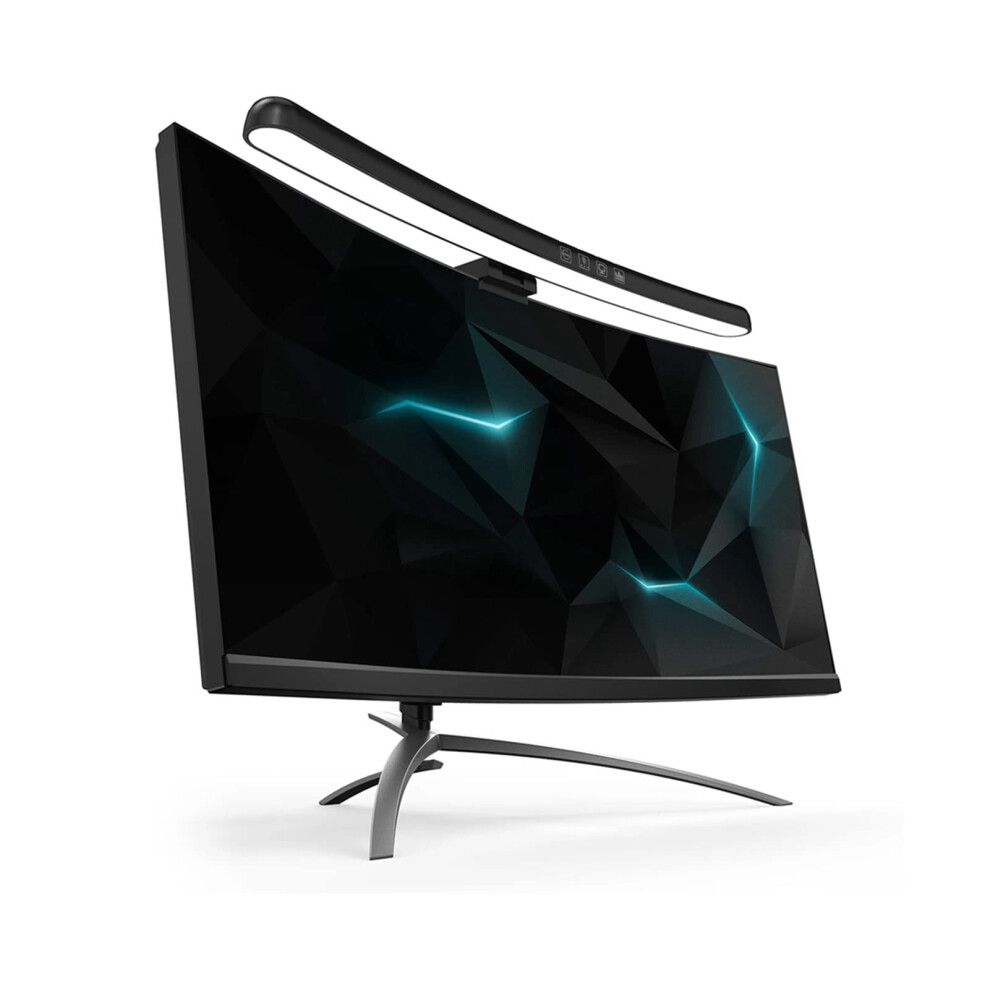 Curved Screen Monitor Bar With Touch Dimming, No Glare, 7 Rgb Colors, Usbc For Gaming Light 9771547185468