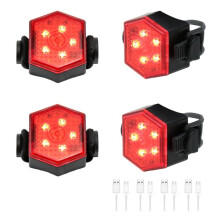 Bicycle USB Rechargeable LED Lights Bike Tail Lights for Hiking Cycling Camping Boat Road Bicycle Accessories