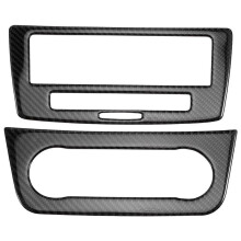 Car Interior Central Console Air Condition Multimedia Adjust Panel Cover Trim for GLE W166 2015-2018 Black