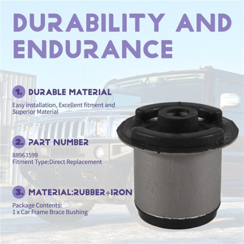 Front Differential Carrier Bushing Support Bracket Frame Brace Bushing for  H2 2004-2009 Pickup, 88963599 2