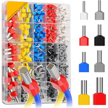 Twin Wire End Ferrules Set, 600 Pieces Insulated Twin Wire End Ferrules Multicoloured Insulation Sleeves Set