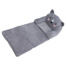 Grey Cartoon Foldable Baby Sofa with Handle