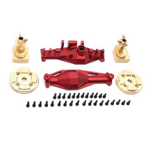 RC Car Bakaxel Hus Mässing Bakre Cup Dörr Axle Cover Kit för MJX 1/12 H12Y H12Y+ RC Car Upgrade Tillbehör Röd