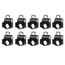 10 Piezas de Bloqueo Antirrobo para Casco de Motocicleta, Montaje en Manillar, Bloqueo de Seguridad de Metal para Motocicleta Eléctrica de 22 mm A 24