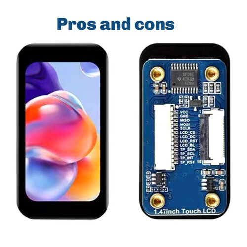 For Raspberry Pi 1.47 Inch LCD Display Module 172x320 IPS Screen with Expansion Board SPI/I2C Interface Communication 1