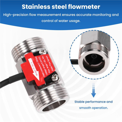 YF-B5-S 50mm Hall Effect Flow Meter Water Flow Sensor Liquid Flow Meter Industrial Fluid Flow Rate Sensor for Plumbing 1