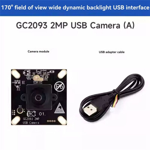 2MP USB Camera Module GC2093 Photosensitive Chip M12 Camera Module Wide Dynamic Backlight Fixed Focus Microphone 1