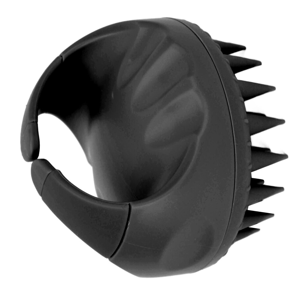 Black Silicone Scalp Massager Shampoo Brush For Hair Growth,