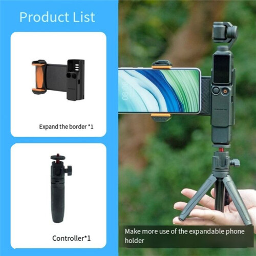 For  Pocket 3 Phone Holder Expansion Bracket Handheld Adapter for  Pocket 3 Camera Handle Accessories 2