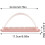 Adjustable Cake Arc Ruler with Graduated Scale, 14 Widths, Precise Border Decorating Tool, Pink 4