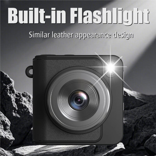 Retro Keychain Camera with Flash Lamp Small Digital Camera for Kids Microcamera Automatic Loop Video  Camcorders 1