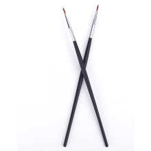 2 PCS Fine Tip Eyeliner Brush Natural Sable Hair with Durable Copper Tube for Precise Makeup