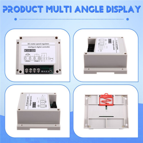10-55V 30A Brushed Motor Speed Controller with Voltage Current Display Remote Control Module for DIY