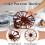 Cake Slicer with Ergonomic Handle, Double Sided 10 and 12 Portion Cake Divider Tool, Brown 3