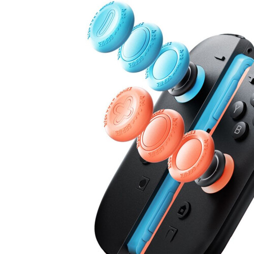 6Pcs Silicone Thumb Stick Grips Caps for  2 Joy Con, Button Cover for  2 Pro Controller Protection Accessory