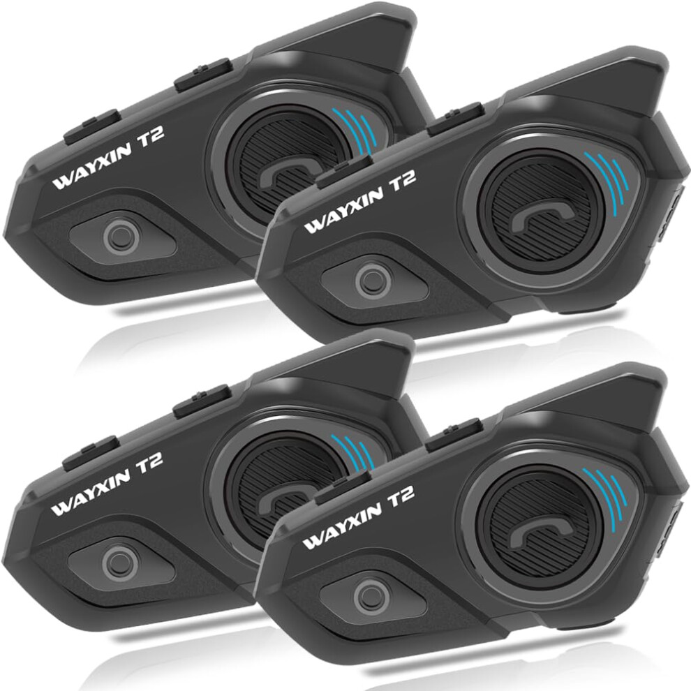 4Pcs Motorcycle Bluetooth Intercom 1000M Range, Noise Cancel, Music Sharing, Ip67 Waterproof 9771547185840