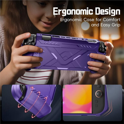 Ergonomic Protective Case for   2 Non-Slip Grip with Hard Front Cover Shock-Absorption Case 2